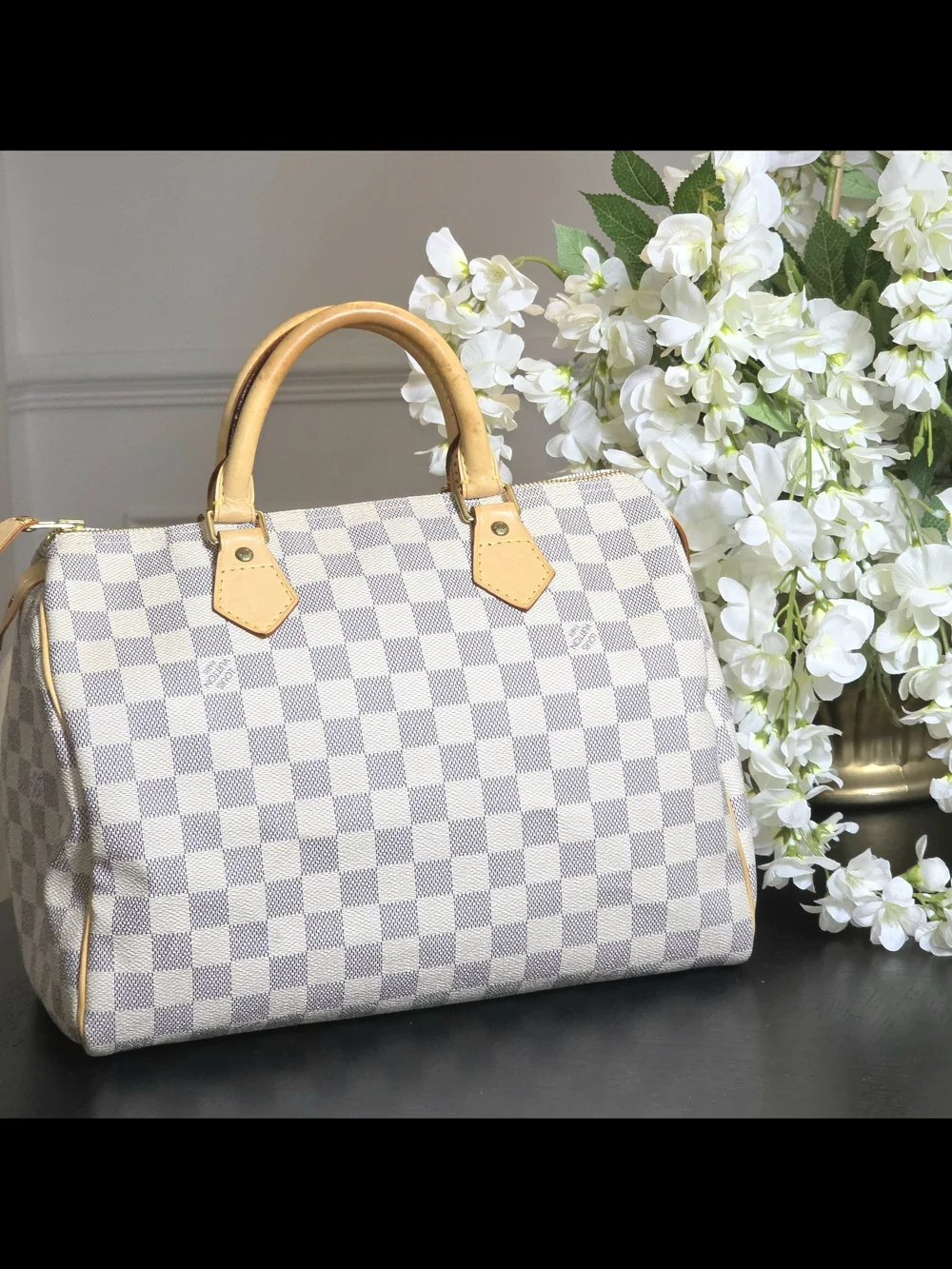 Louis Vuitton Speedy 30 Handbag Damier Azur